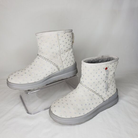 UGG Classic Mini II Boot Womens Size US 6 Hibiscus White - Picture 1 of 8
